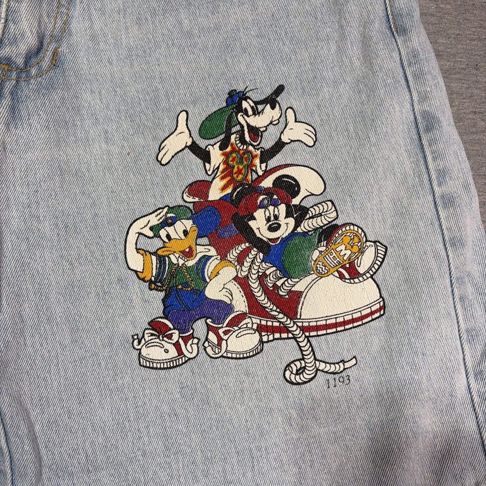 Vintage Disney Mickey Mouse Long Jean Denim Shorts - Medium - Picture 2 of 16
